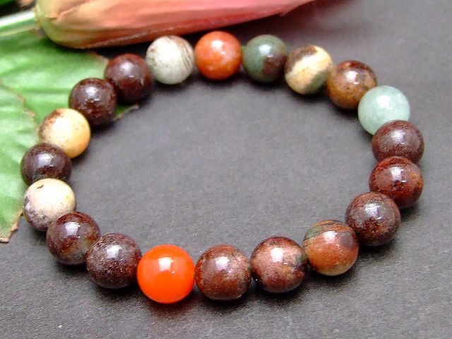 57549　9mm ガーデンクォーツ 水晶 ブレスレット 内径17cm ポーチ付き 送料無料 鑑別済・本物保証 ブラジル産 天然石 パワーストーン