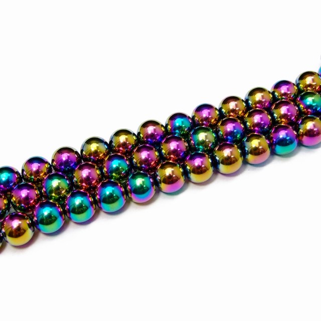 g3-840C　　12mm AA 磁有 ヘマタイト アクアオーラ 1粒売り 送料無料有 天然石 パワーストーン