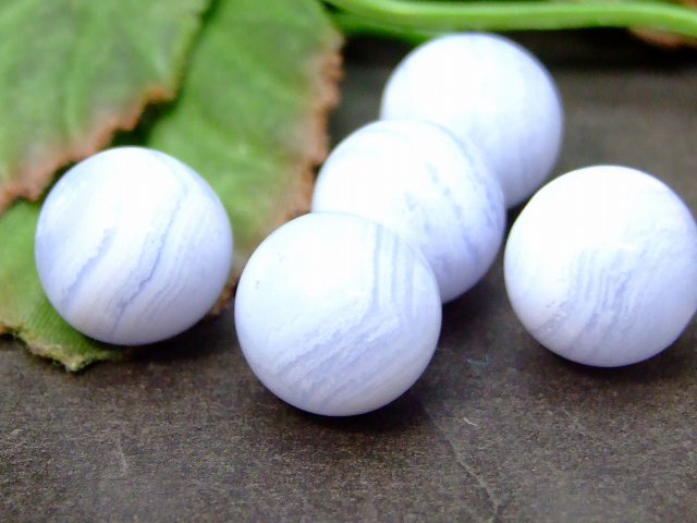 g3-726D　 12mm 5A ブルーレースアゲート 1粒売り 鑑別済・本物保証 送料無料有 天然石 パワーストーン