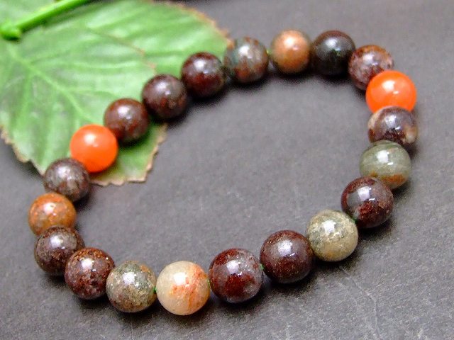 57542 　9mm ガーデンクォーツ 水晶 ブレスレット 内径17cm ポーチ付き 送料無料 鑑別済・本物保証 ブ..