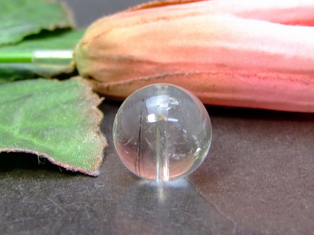 57140　わけあり 今月60％off 送料無料 ブラックルチルクォーツ 16mm A 1粒売り 送料無料 天然石 パワーストーン