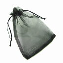 オーガンジーポーチ 黒 ブラック 100枚セット 10.5×8cm Sサイズ 巾着袋 ジュエリーポーチ アクセサリー入れ 保管用 収納 小物入れ 送料無料 天然...