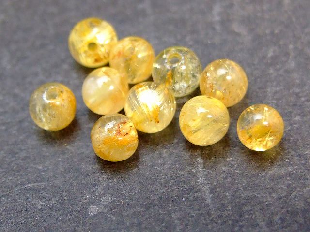 58446　　今月の半額 わけあり タイチンルチルクォーツ 針水晶 4mm～5mm 1粒売り 送料無料有 ブラジル産 天然石 パワーストーン