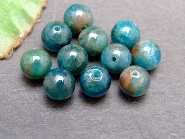 g3-2227X　　わけあり アパタイト 6mm 1粒売り 燐灰石 送料無料有 ブラジル産 天然石 パワーストーン