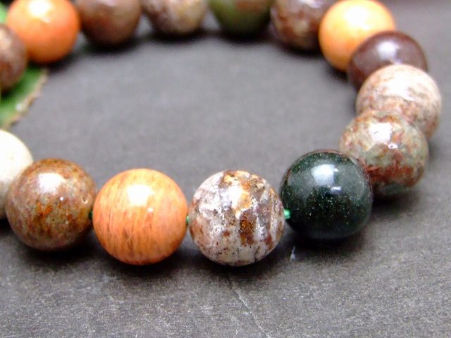 57589　　12mm ガーデン 水晶 ガーデンクォーツ ブレスレット 内径18cm 鑑別済・本物保証 ポーチ付き 送料無料 天然石 パワーストーン