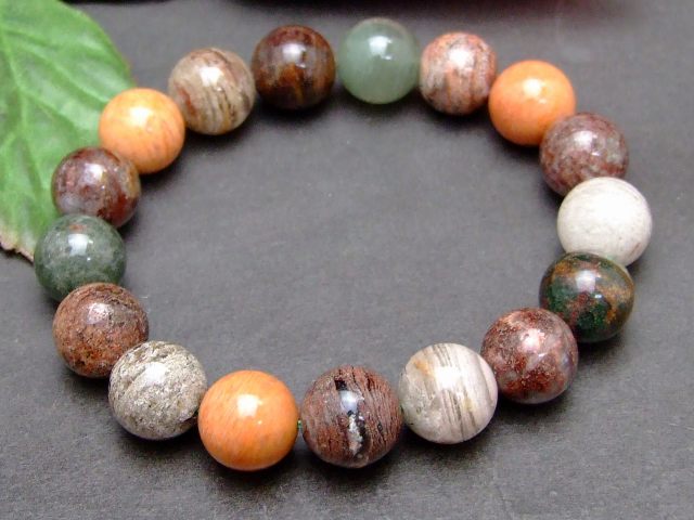 57618　　12mm〜13mm ガーデン 水晶 ガーデンクォーツ ブレスレット 内径18cm 鑑別済・本物保証 ポーチ付き 送料無料 天然石 パワーストーン