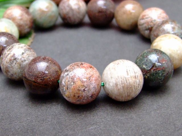 57628　　15mm ガーデン 水晶 ガーデンクォーツ ブレスレット 内径19cm 鑑別済・本物保証 ポーチ付き 送料無料 天然石 パワーストーン