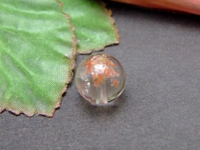 57910　　水晶 11mm A 鉱物入り 1粒売り クリスタル クォーツ 送料無料 ブラジル産 天然石 パワーストーン