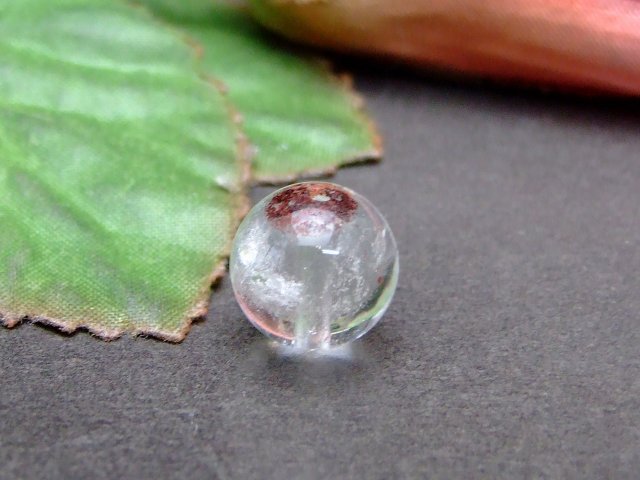 57911　　水晶 11mm A 鉱物入り 1粒売り クリスタル クォーツ 送料無料 ブラジル産 天然石 パワースト..