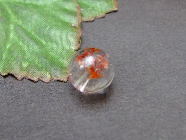 57913　　水晶 11mm A 鉱物入り 1粒売り クリスタル クォーツ 送料無料 ブラジル産 天然石 パワーストーン