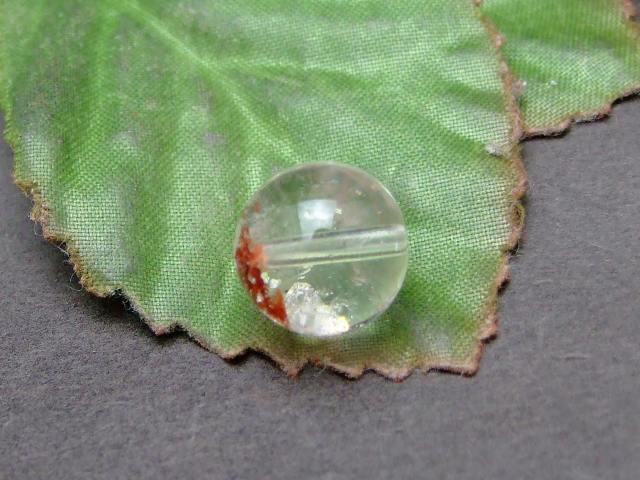 57913　　水晶 11mm A 鉱物入り 1粒売り クリスタル クォーツ 送料無料 ブラジル産 天然石 パワーストーン