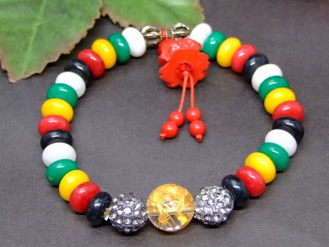 g3-2963X　　今月の半額 4mm〜12mm A 水晶 龍彫 朱砂 辰砂 金属飾り ブレスレット 内径17cm ポーチ付き 送料無料 天然石 パワーストーン