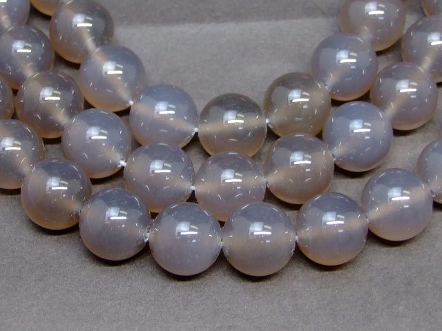 g3-991E　　12mm A グレーアゲート メノウ 瑪瑙 1連38cm 通し針、解説書、1mゴム付き ブラジル産 送料無料 天然石 パワーストーン
