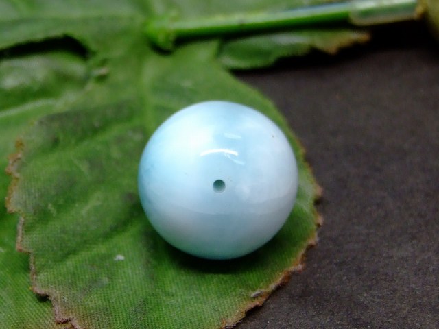 60571　　今月の半額 ラリマー 17mm AA 1粒売り 鑑別済・本物保証 ドミニカ共和国産 送料無料 天然石 パワーストーン