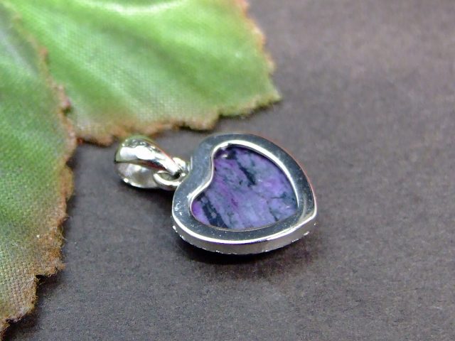 60339　　11mm×11mm 5A 1個売り スギライト 杉石 シルバー925 メッキ メタル 高級 ペンダントトップ 送料無料 南アフリカ共和国産 天然石 パワーストーン