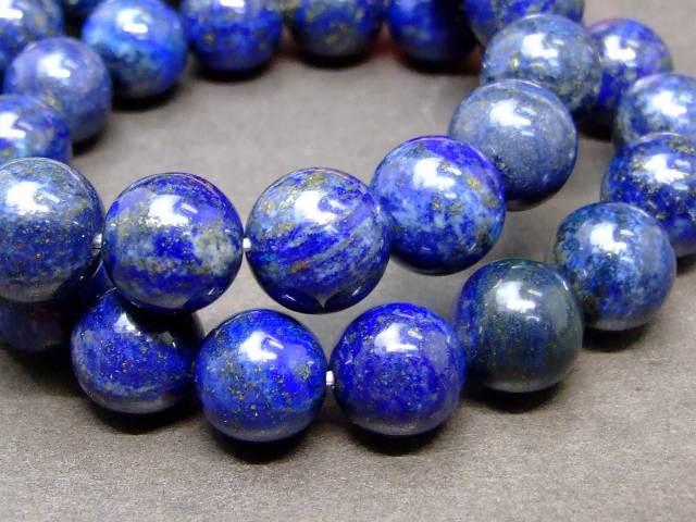 18783M　　12mm AAA ラピスラズリ 瑠璃石 ブレスレット 内径18cm ポーチ付き 送料無料 パキスタン産 天然石 パワーストーン