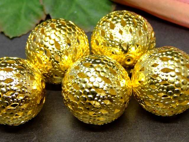 61362　　今月80%OFF 座金 25mm 1個売り 金 ゴールド 透かし 飾り パーツ 在庫処分 送料無料有 天然石 パワーストーン