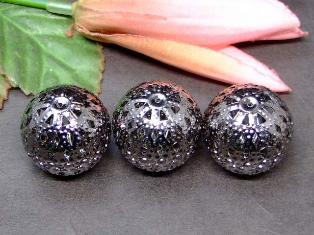 乐天商城 - 61367　　今月80%OFF 座金 25mm 1個売り 黒 ブラック 透かし 飾り パーツ 在庫処分 送料無料有 天然石 パワーストーン