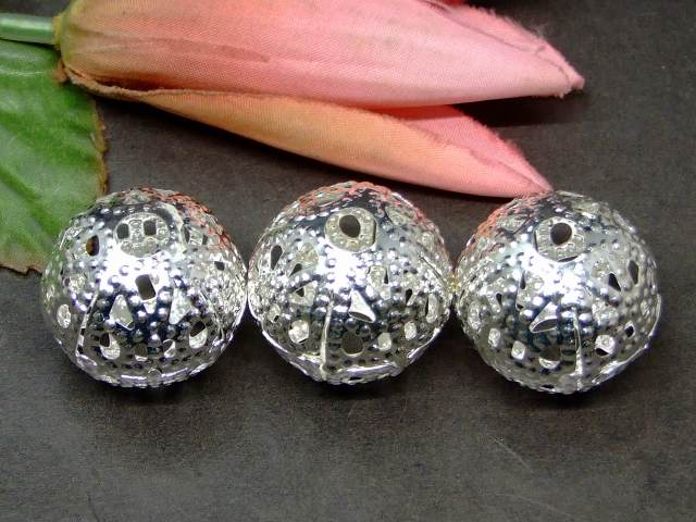 61375　　今月80%OFF 座金 25mm 1個売り 銀 シルバー 透かし 飾り パーツ 在庫処分 送料無料有 天然石 パワーストーン
