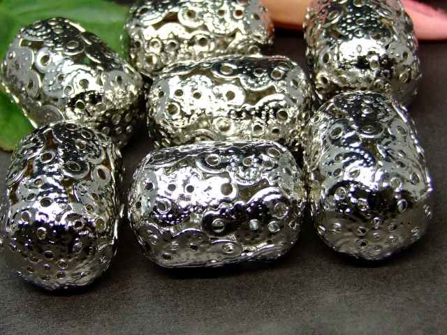 61380　　今月80%OFF 座金 30mm×20mm 1個売り クローム 透かし 飾り パーツ 在庫処分 送料無料有 天然石 パワーストーン