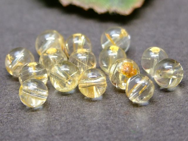 61456　　4mm AA 1粒売り タイチンルチルクォーツ 針水晶 送料無料有 ブラジル産 天然石 パワーストーン