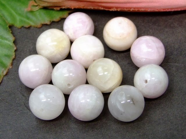 g3-883C　　今月の半額 12mm〜13mm A クンツァイト 1粒売り 鑑別済 本物保証 送料無料有 ブラジル産 天然石 パワーストーン