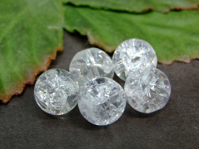 62629　　虹入り クラック水晶 10mm AA 1粒売り 爆裂水晶 クラッククォーツ 送料無料有 天然石 パワーストーン