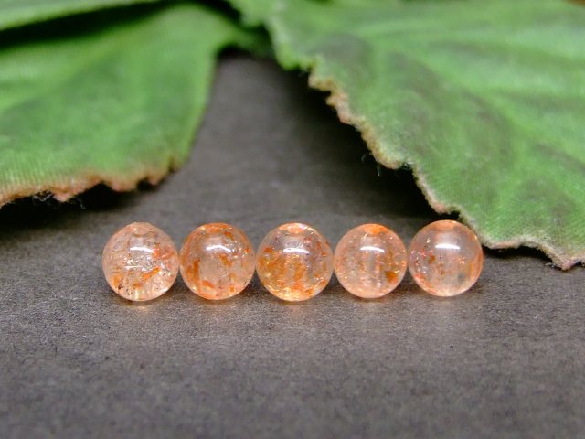 62690　　サンストーン 特級 5mm 1粒売り 送料無料有 オレゴン産 天然石 パワーストーン