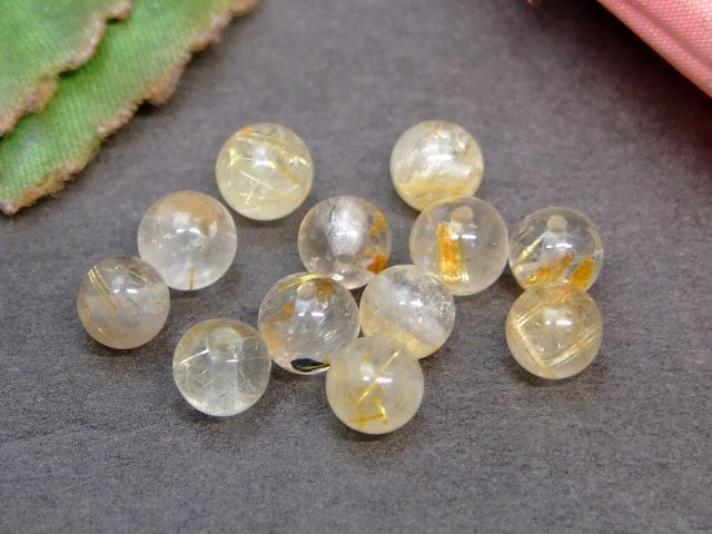 62725　　今月の半額 わけあり 4mm〜5mm 1粒売り タイチンルチルクォーツ 針水晶 送料無料有 ブラジル産 天然石 パワーストーン