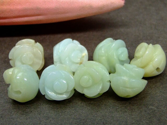 63070 10mm アマゾナイト 手彫 バラ彫り 1粒売り 送料無料有 天然石 パワーストーン