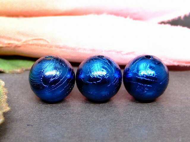 30858G　　ブルー ギベオン 鉄隕石 10mm 5A 1粒売り メッキ 鑑別済・本物保証 送料無料 ナミビア産 天然石 パワーストーン