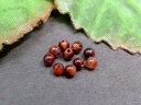 63244 赤虎目石 レッドタイガーアイ 2mm A 10粒セット 南アフリカ共和国産 送料無料有 天然石 パワーストーン
