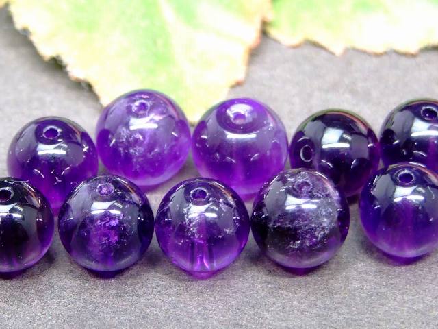 63381　　今月の半額 わけあり アメジスト 8mm 1粒売り 紫水晶 送料無料有 ブラジル産 天然石 パワーストーン