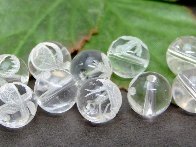 63385　　茶色 水晶 玄武 素彫 10mm 1粒売り クリスタル クォーツ ブラジル産 送料無料有 天然石 パワーストーン