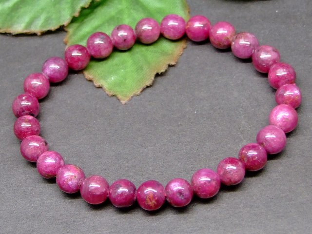 g3-1032C　　ルビー 7mm AA ブレスレット 内径選択可能 ポーチ付き 鑑別済・本物保証 送料無料 ベトナム産 天然石 パワーストーン