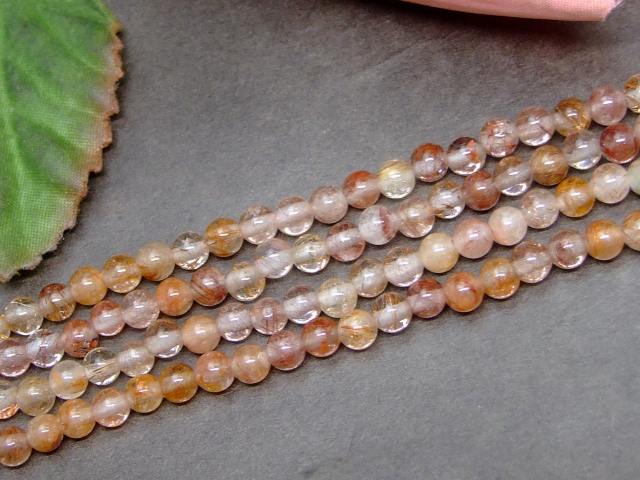 64262　　タイチンルチルクォーツ 針水晶 4mm 1連39cm 通し針、解説書、1mゴム付き 送料無料 ブラジル産 天然石 パワーストーン