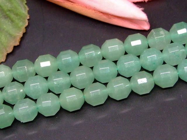 g3-4S　　アベンチュリン 10mm カット 1連38cm 通し針、解説書、1mゴム付き 送料無料 天然石 パワーストーン