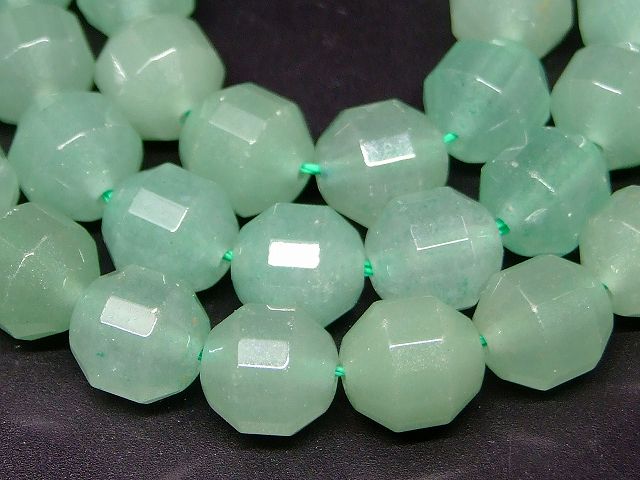 g3-4S　　アベンチュリン 10mm カット 1連38cm 通し針、解説書、1mゴム付き 送料無料 天然石 パワーストーン