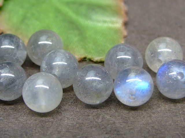 64066　　ラブラドライト 7mm〜8mm AA 1粒売り 鑑別済・本物保証 送料無料有 マダガスカル産 天然石 パワーストーン