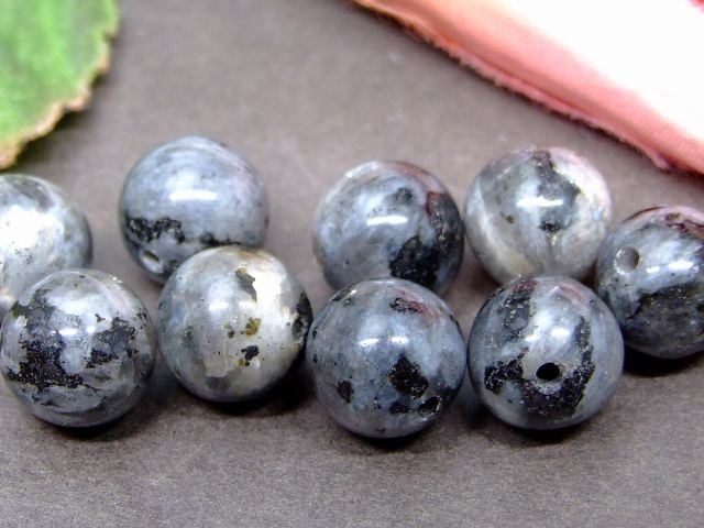g3-212Q　　ブラックラブラドライト ラルビカイト 10mm 1粒売り 送料無料有 天然石 パワーストーン