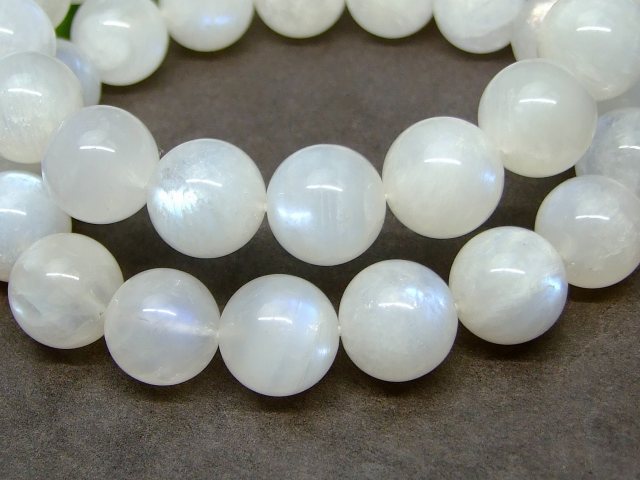 g3-249C　　ムーンストーン 12mm AAAA ブレスレット 内径調節可 ペリステライト 鑑別済・本物保証 ポーチ付き 送料無料 インド産 天然石 パワーストーン