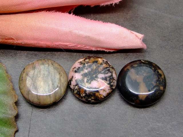 乐天商城 - g3-610Q　　ロードナイト 薔薇輝石 15mm 円盤 コイン 1粒売り 送料無料有 天然石 パワーストーン