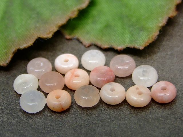 g3-9H　　ピンクアベンチュリン 4mm×2mm ソロバン 算盤 そろばん 1粒売り 送料無料有 天然石 パワーストーン