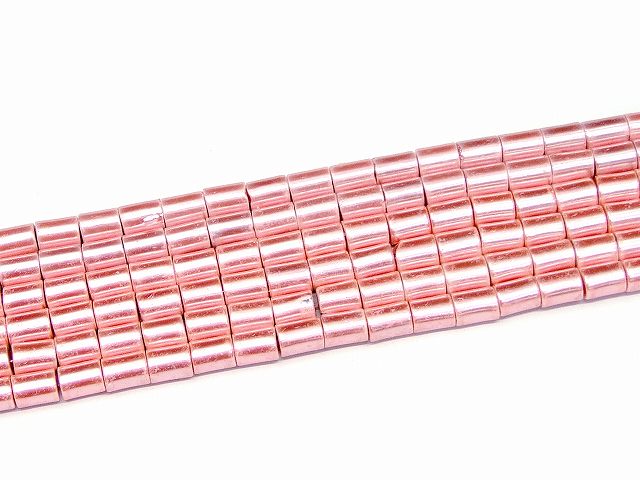 乐天商城 - H3-32C　　工場処分品特価 今月半額以下 わけあり ローズピンク ヘマタイト 磁気有 8mm×6mm 1連78cm 通し針、解説書、1mゴム付き 送料無料有 イギリス産 天然石 パワーストーン