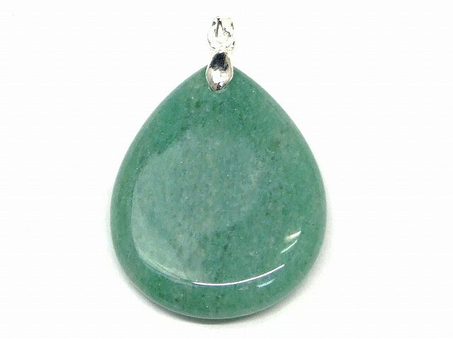 68342　　アベンチュリン 32mm×25mm 1個売り 穴あり バチカン付き ペンダントトップ 送料無料 天然石 ..