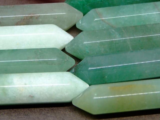 65197　　アベンチュリン 51mm×11mm 1個売り ダブルポイント 送料無料有 天然石 パワーストーン