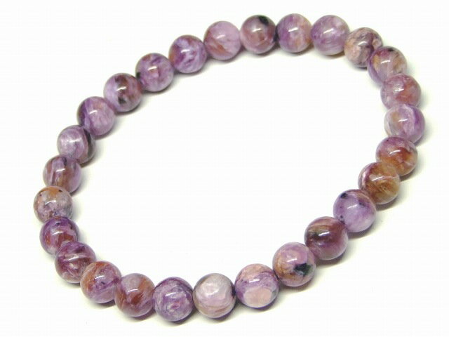 65409　　チャロアイト 7mm A+ ブレスレット 内径17cm ポーチ付き 送料無料 天然石 パワーストーン