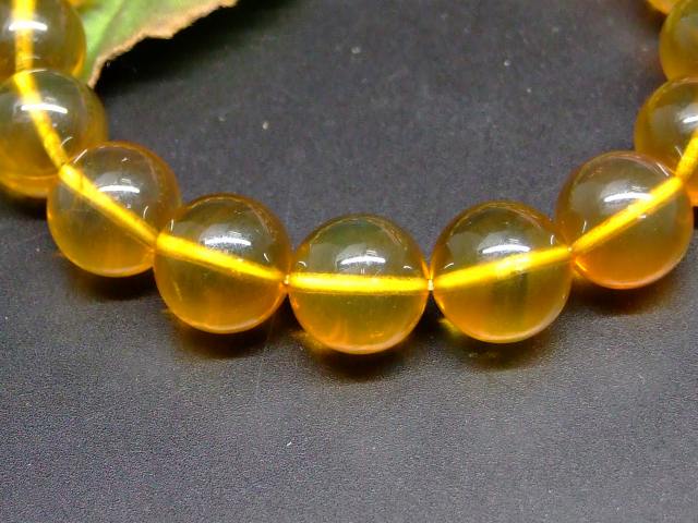 65551　　アンバー 琥珀 12mm 5A ブレスレット 内径18cm ポーチ付き 鑑別済・本物保証 送料無料 メキシコ産 天然石 パワーストーン