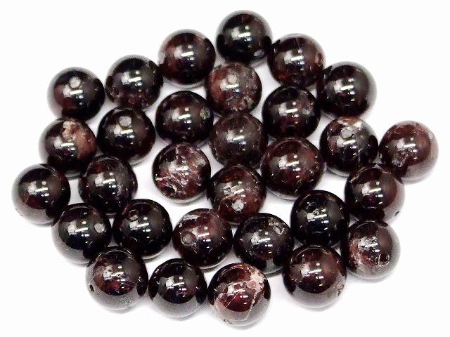 68852　　今月の半額以下 わけあり ガーネット 7mm〜8mm 30粒セット 送料無料有 インド産 天然石 パワーストーン