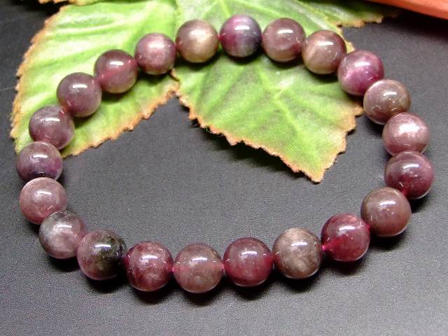 65565　　キャッツアイトルマリン 電気石 8mm 3A ブレスレット 内径17cm ポーチ付き 送料無料 ブラジル産 天然石 パワーストーン